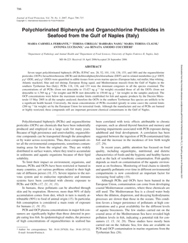 Polychlorinated Biphenyls and Organochlorine Pesticides in Seafood from the Gulf of Naples (Italy)