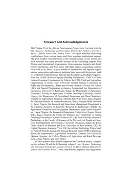 Foreword and Acknowledgements