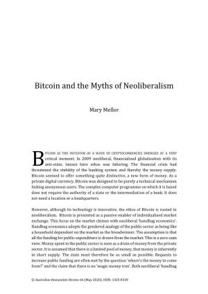 Bitcoin and the Myths of Neoliberalism