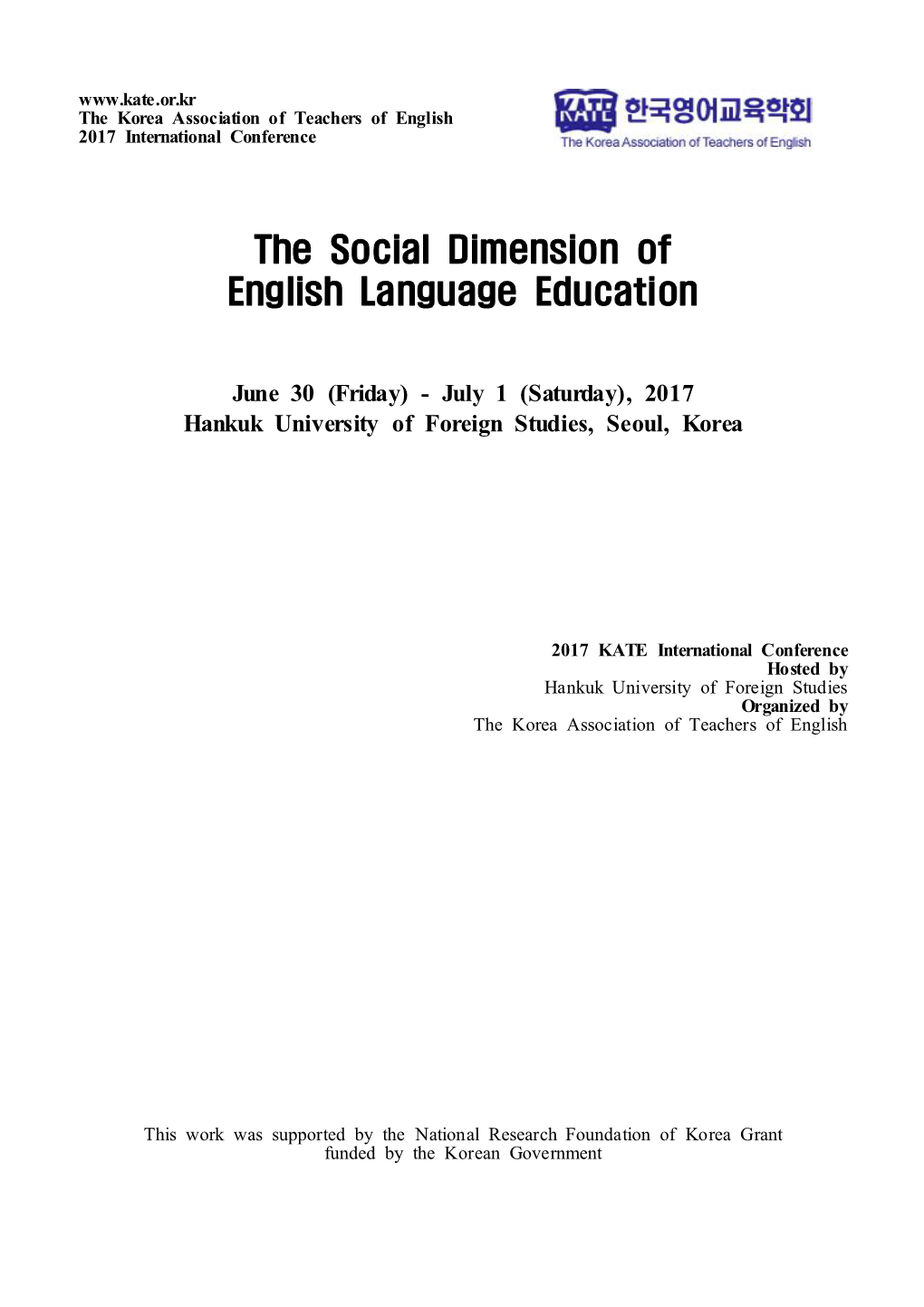 The Social Dimension of English Language Education