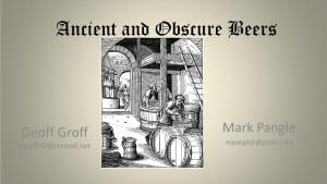 Ancient and Obscure Beers