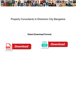 Property Consultants in Electronic City Bangalore