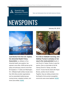NAD Newspoints-Adventist Health Policy Association Opens Capitol