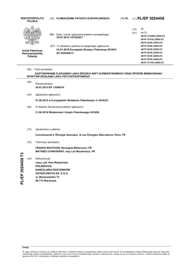 Tłumaczenie Patentu Europejskiego (19) Pl (11) Pl/Ep 3024458 Polska