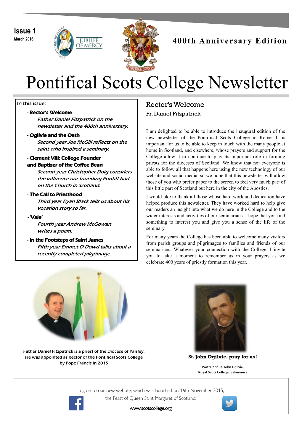 Pontifical Scots College Newsletter