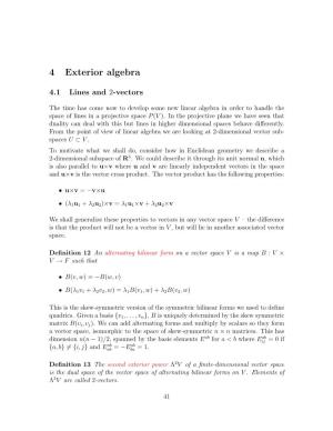 4 Exterior Algebra