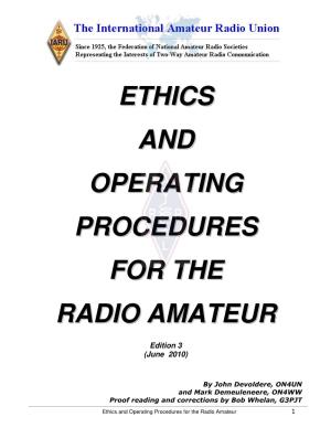 Ethics and Operating Procedures for the Radio Amateur 1