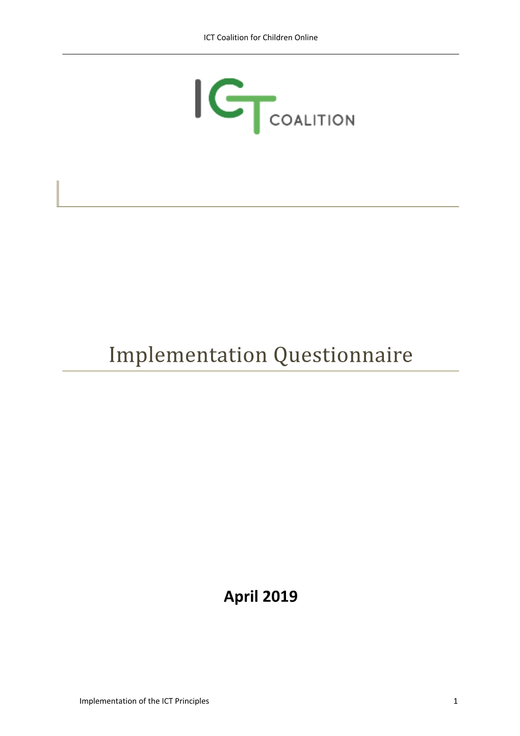 2019 ICT Principle Implementation Report