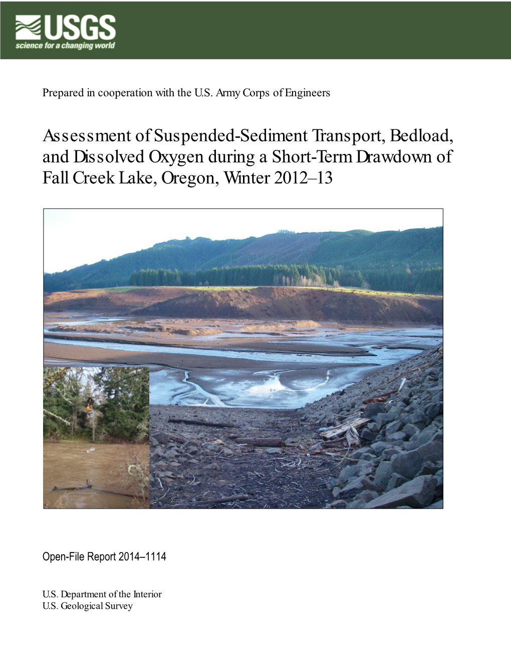 Assessment of Suspended-Sediment Transport, Bedload, and Dissolved Oxygen During a Short-Term Drawdown of Fall Creek Lake, Oregon, Winter 2012–13