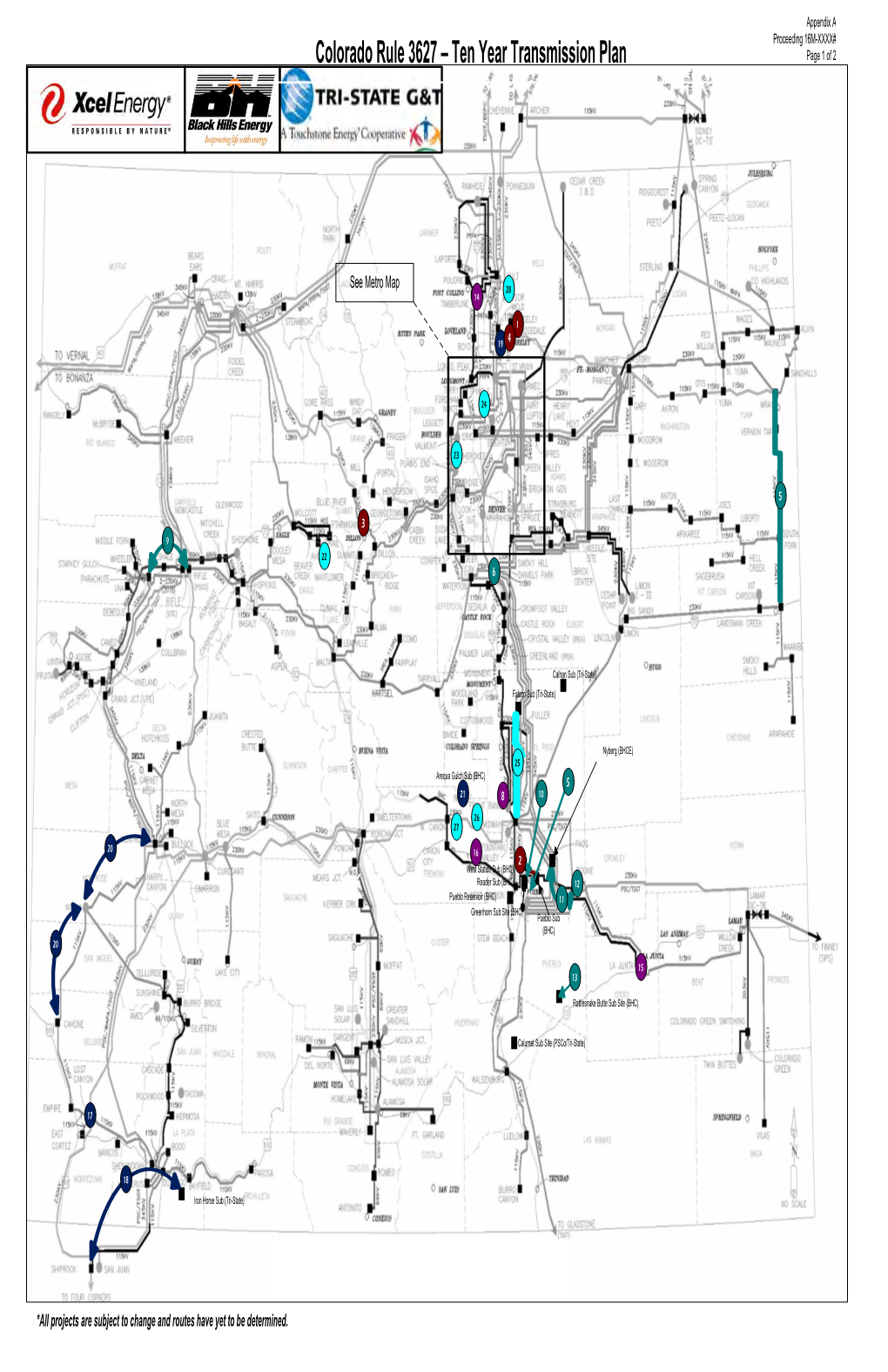 Colorado Rule 3627 – Ten Year Transmission Plan Page 1 of 2