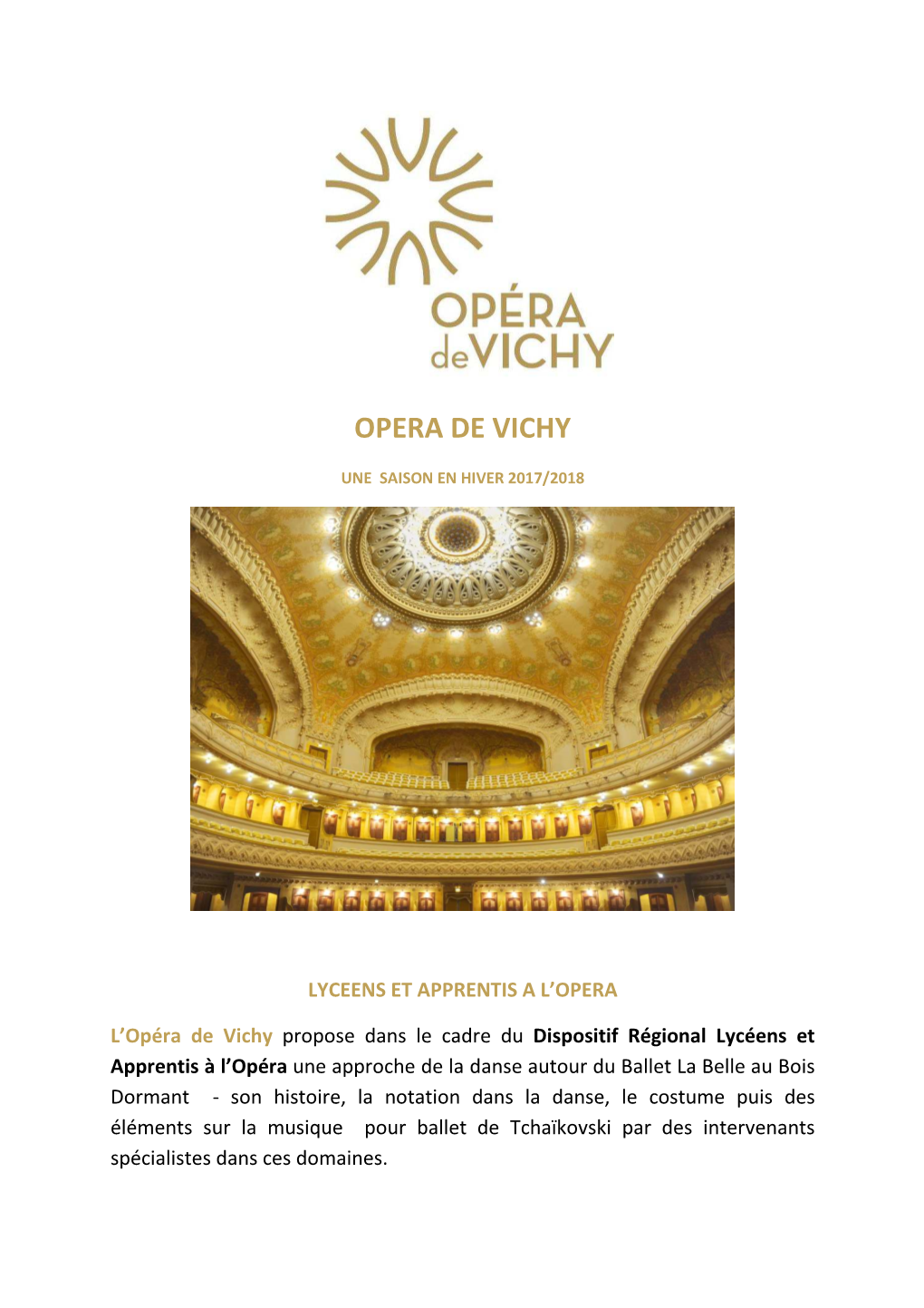 Opéra De Vichy Programmation LAAO 2017-2018