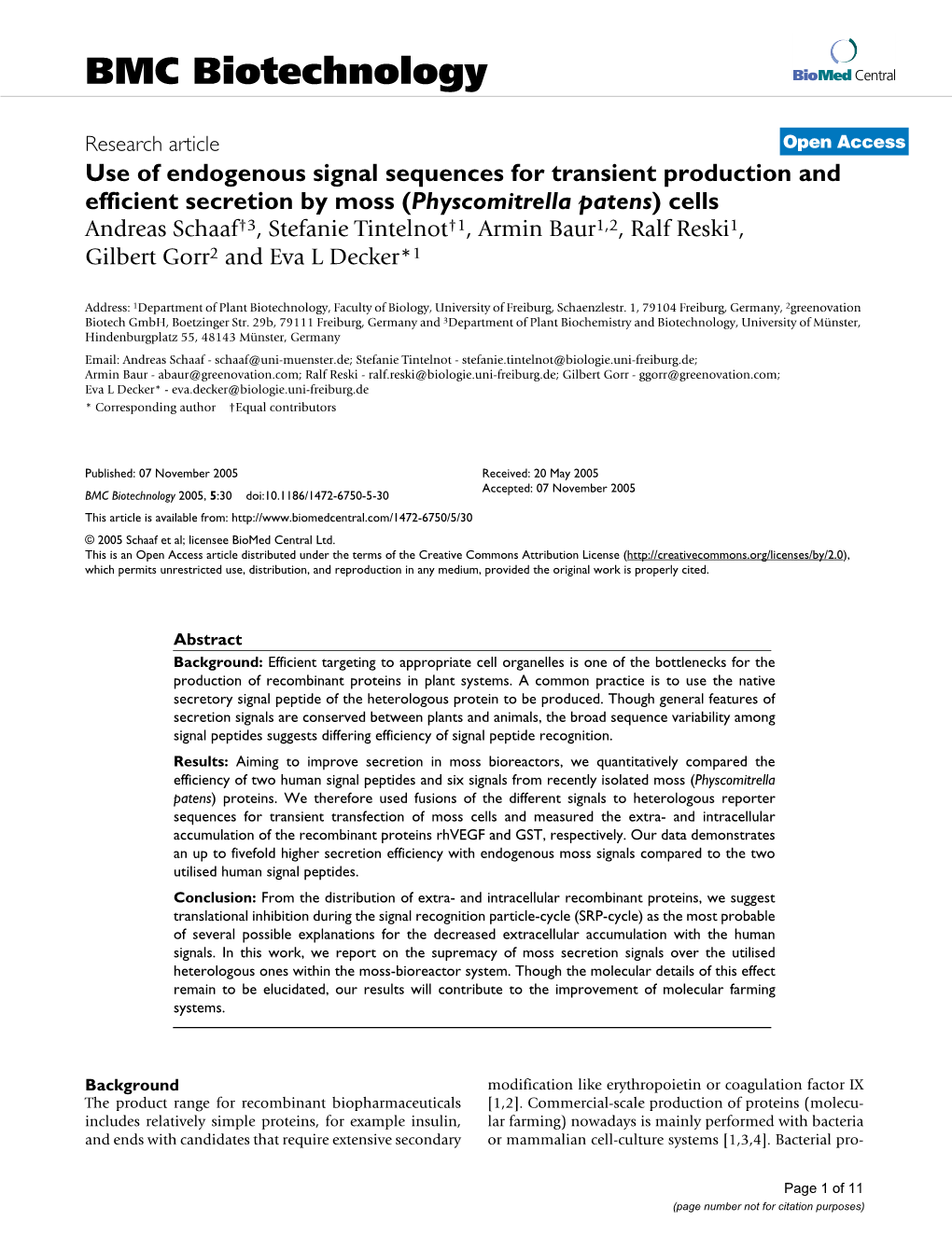 Use of Endogenous Signal Sequences for Transient Production and Efficient