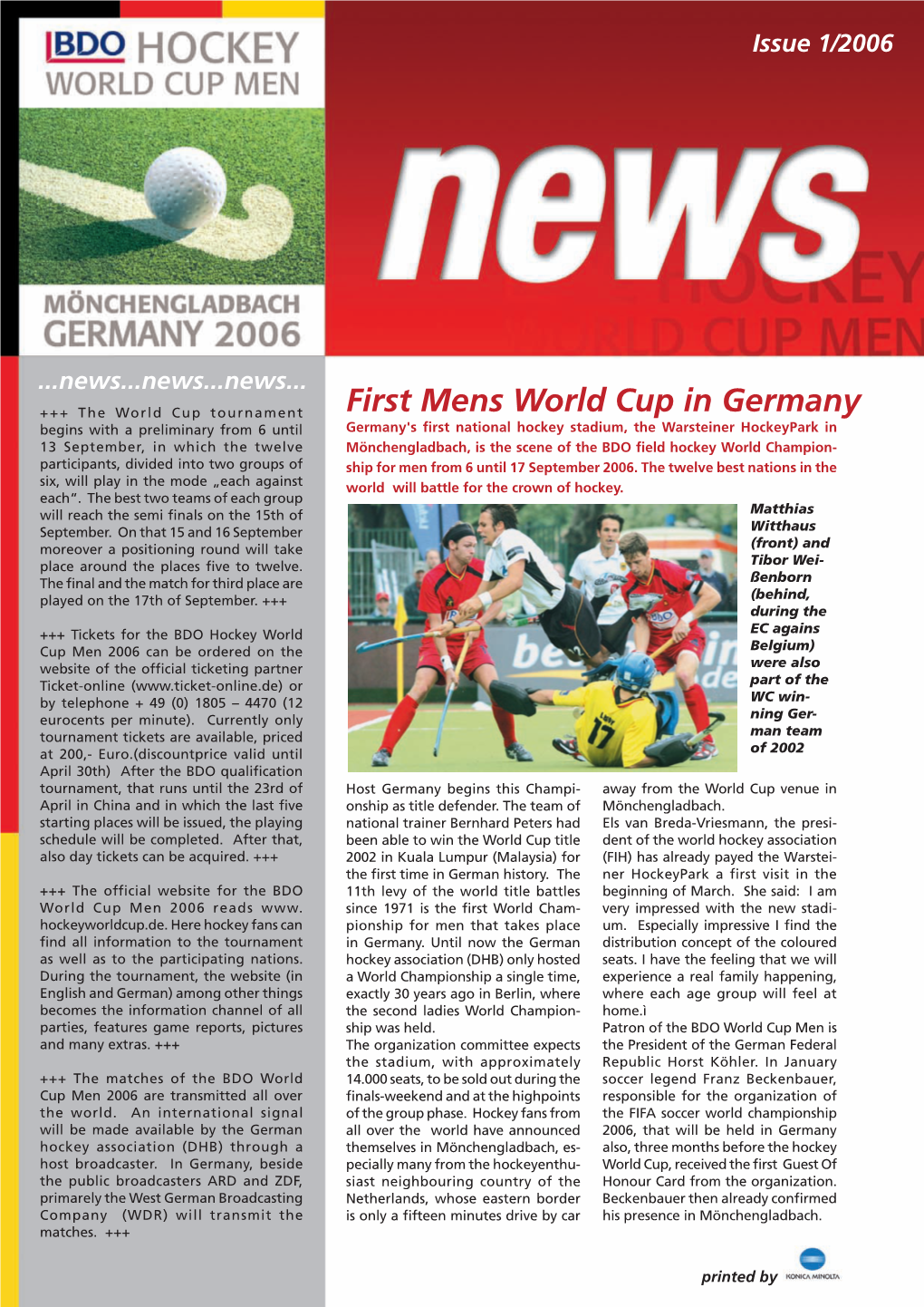 First Mens World Cup in Germany