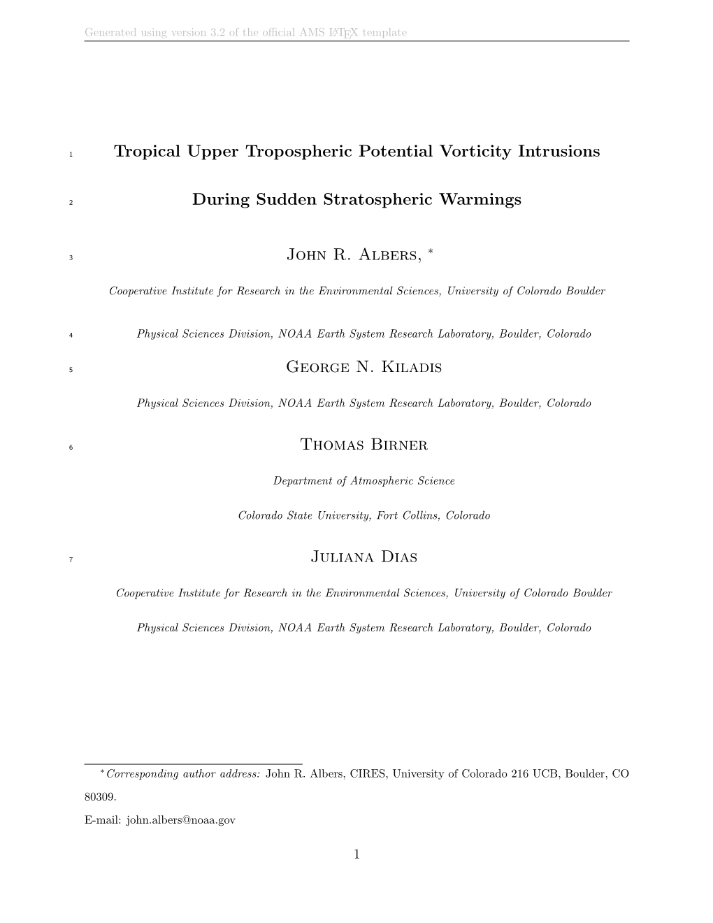 Tropical Upper Tropospheric Potential Vorticity Intrusions