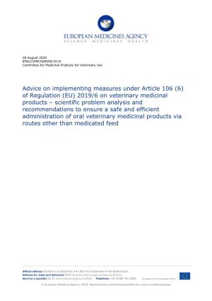 EMA/CVMP/508559/2019 Committee for Medicinal Products for Veterinary Use