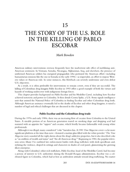 15 the Story of the Us Role in the Killing of Pablo Escobar