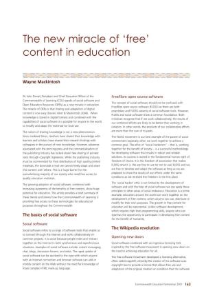 The New Miracle of ‘Free’ Content in Education