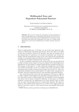 Wellfounded Trees and Dependent Polynomial Functors
