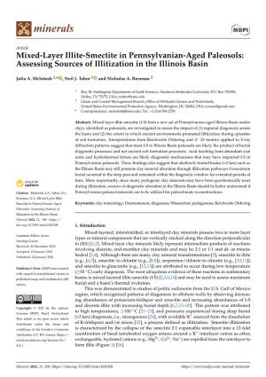 Mixed-Layer Illite-Smectite in Pennsylvanian-Aged Paleosols: Assessing Sources of Illitization in the Illinois Basin