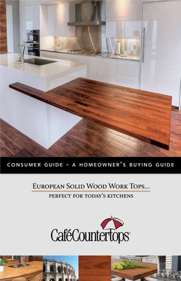 European Solid Wood Work Tops… Perfect for Today’S Kitchens What Are Café Countertops?