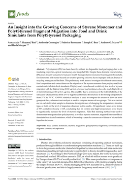 Fragment Migration Into Food and Drink Simulants from Poly(Styrene) Packaging