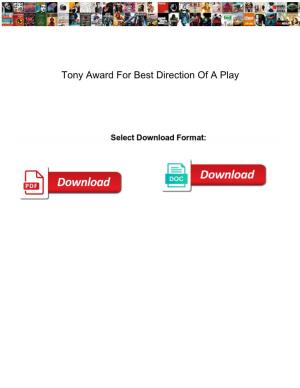 Tony Award for Best Direction of a Play