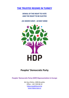 HDP and Trustee Regime in Turkey