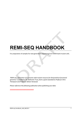 Remi-Seq Handbook