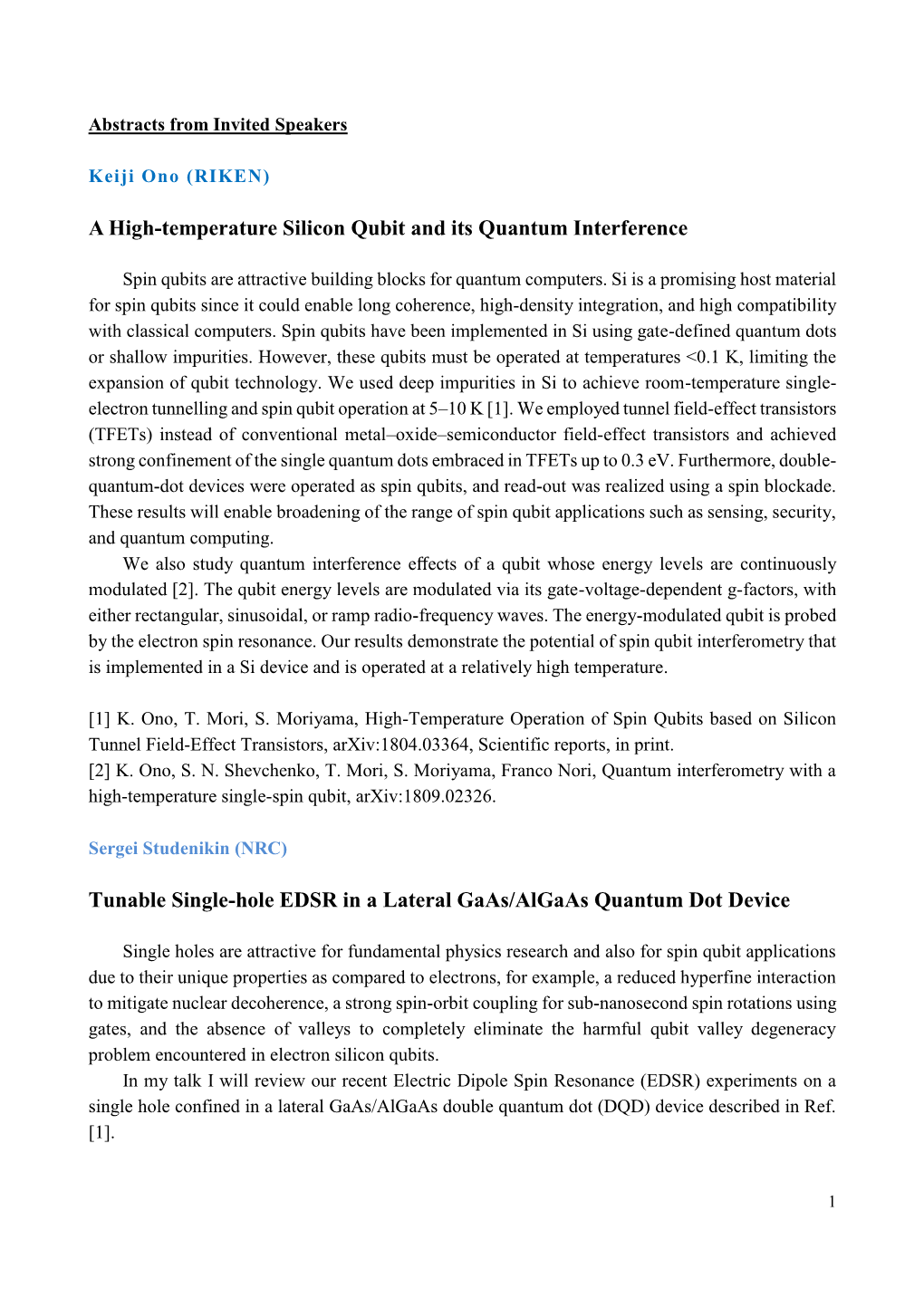 A High-Temperature Silicon Qubit and Its Quantum Interference Tunable