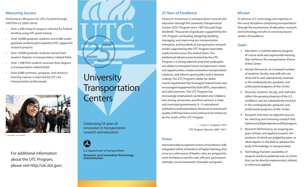 University Transportation Centers