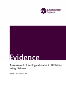 Assessment of Ecological Status in UK Lakes Using Diatoms