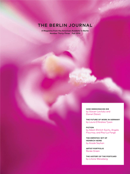 The Berlin Journal | Number 33 | Fall 2019