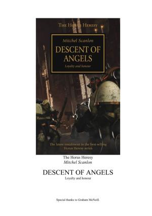 The Horus Heresy Mitchel Scanlon DESCENT of ANGELS Loyalty and Honour