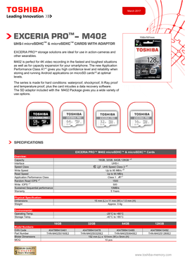 EXCERIA PRO™ Storage Solutions Are Ideal