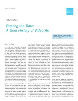 A Brief History of Video Art