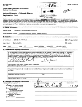 National Register of Historic Places Registration Form