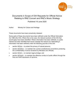 RNZ Concert and RNZ's Music Strategy