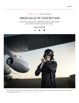 Virgin Galactic's Rocket Man the New Yorker.Pdf