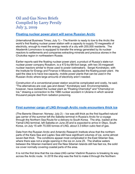Oil and Gas News Briefs, July 3, 2019