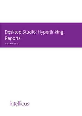 Desktop Studio: Hyperlinking Reports