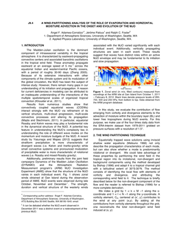 J9.4 a Wind-Partitioning Analysis of the Role of Evaporation and Horizontal Moisture Advection in the Onset and Evolution of the Mjo