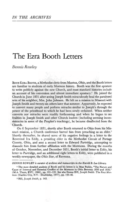 The Ezra Booth Letters