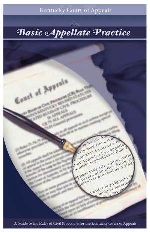 Kentucky Court of Appeals Basic Appellate Practice Handbook