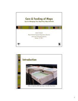 Care & Feeding of Maps Introduction