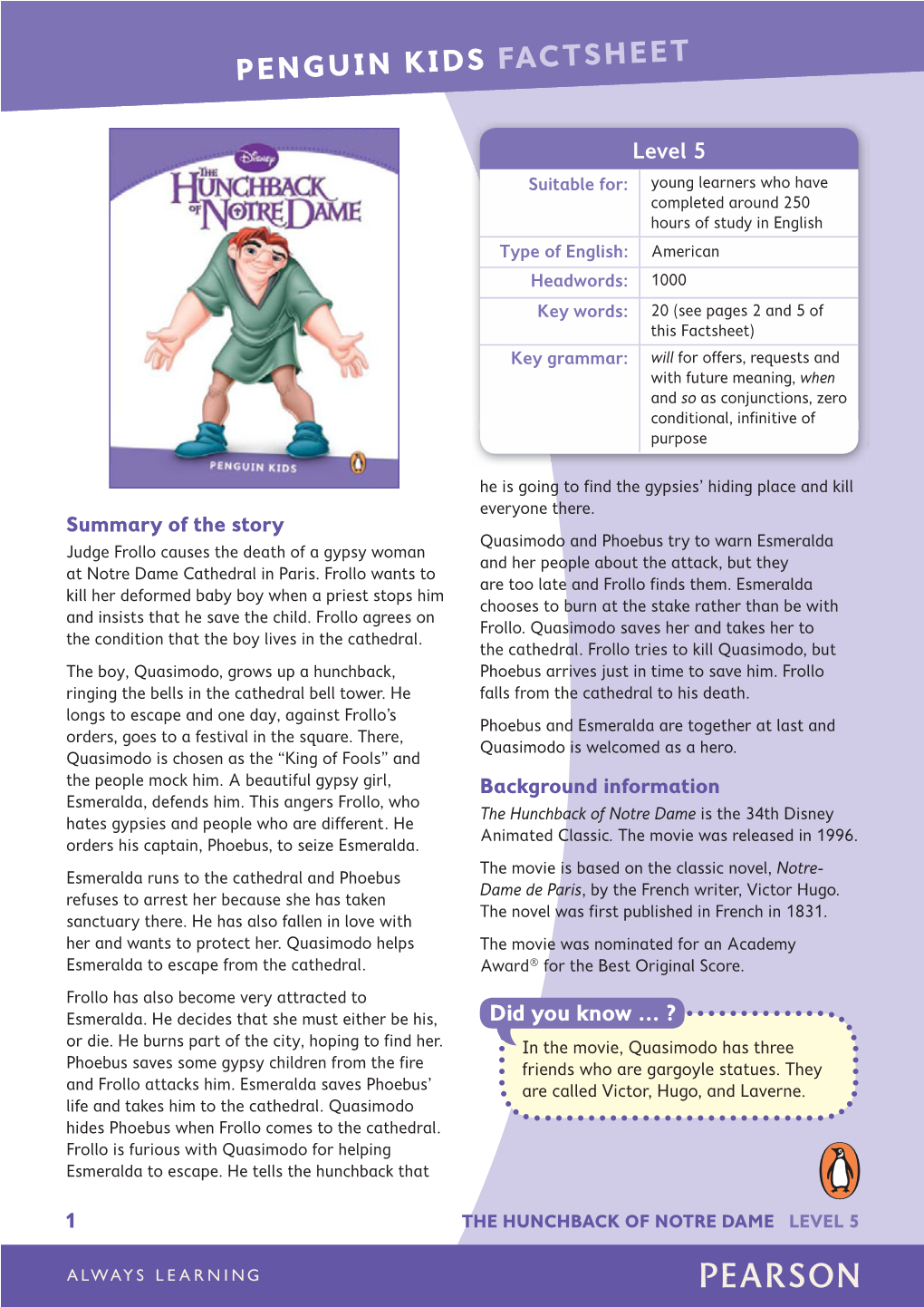 Factsheet Penguin Kids Factsheetpenguin Kids