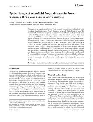 Epidemiology of Superficial Fungal Diseases in French Guiana: a Three