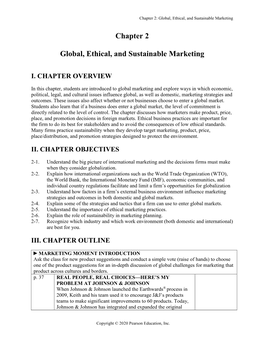 Chapter 2 Global, Ethical, and Sustainable Marketing