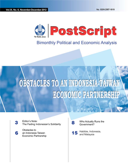 Obstacles to an Indonesia-Taiwan Economic Partnership