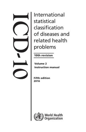 ICD-10 International Statistical Classification of Diseases And