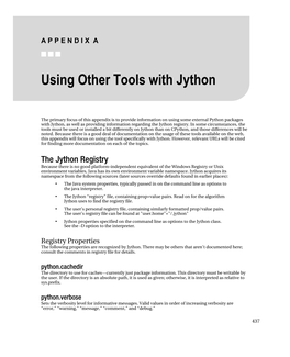 Using Other Tools with Jython